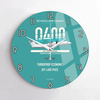 Thumbnail for De Havilland Dash 8-400 design on turquoise no frame wall clock