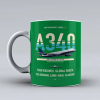 Thumbnail for A340-300 Mug design on green airbus