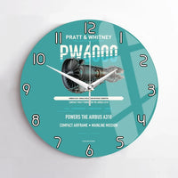 Thumbnail for PW6000 design on turquoise no frame wall clock