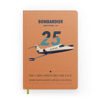 Thumbnail for Bombardier Learjet 25 design on orange notebook