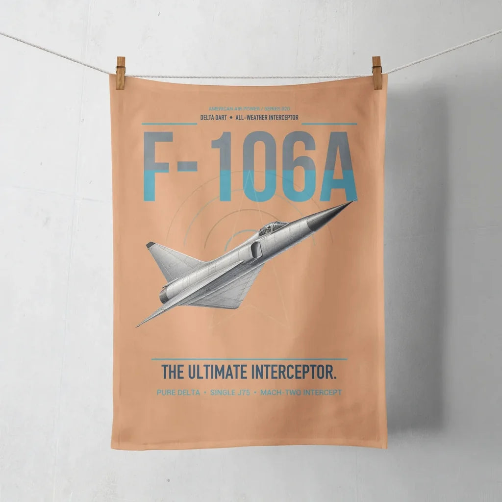 F-106A Delta Dart design on orange towel