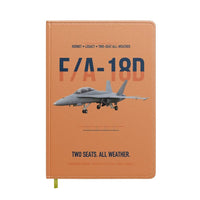 Thumbnail for F-A-18D Hornet Two Seats All Weather design on orange notebook