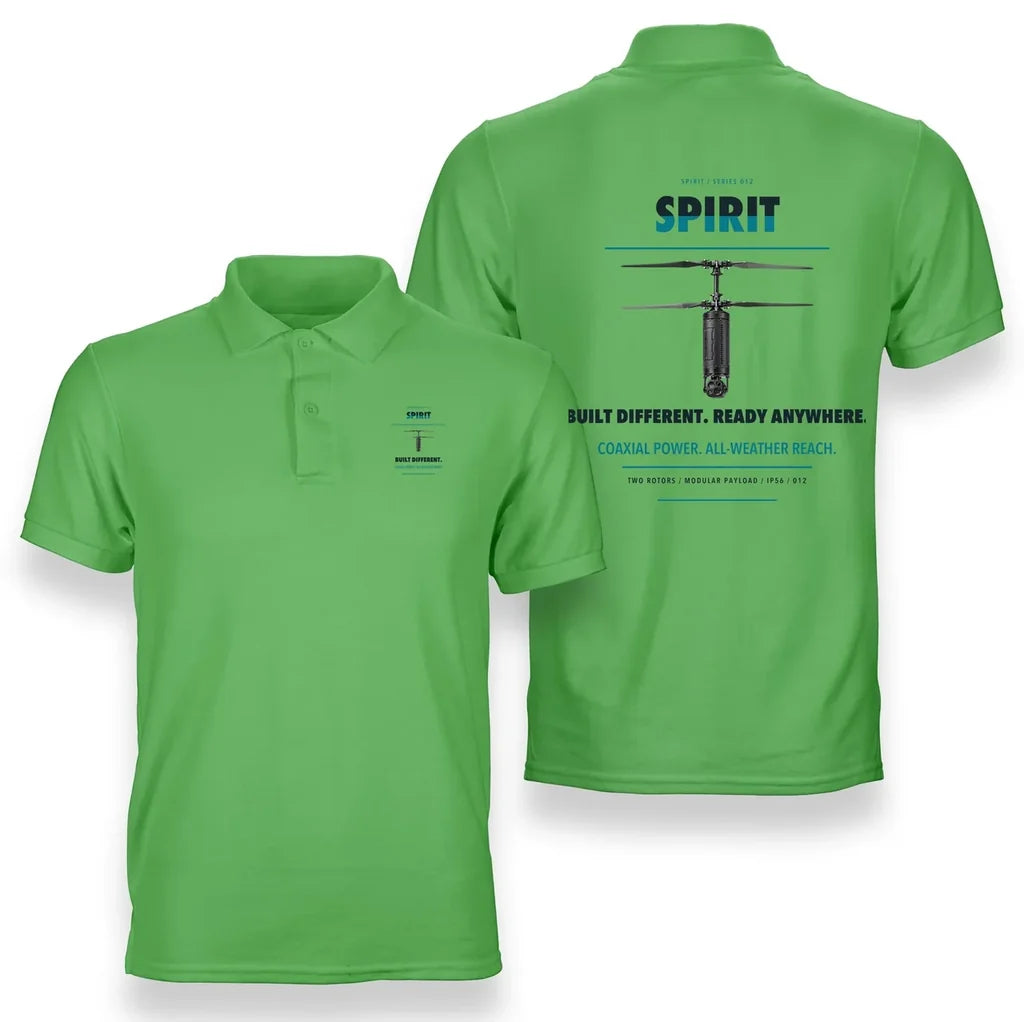 Ascent AeroSystems Spirit design on light green polo
