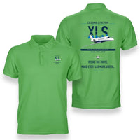 Thumbnail for Cessna Citation XLS design on light green double-side polo t-shirt, double-side print