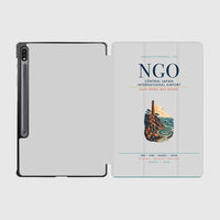 Thumbnail for Central Japan International Airport (NGO) design on light gray samsung tablet tablet case