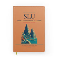 Thumbnail for George F. L. Charles Airport (SLU) design on orange notebook
