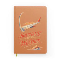 Thumbnail for Hospitality Above The Weather design on orange notebook