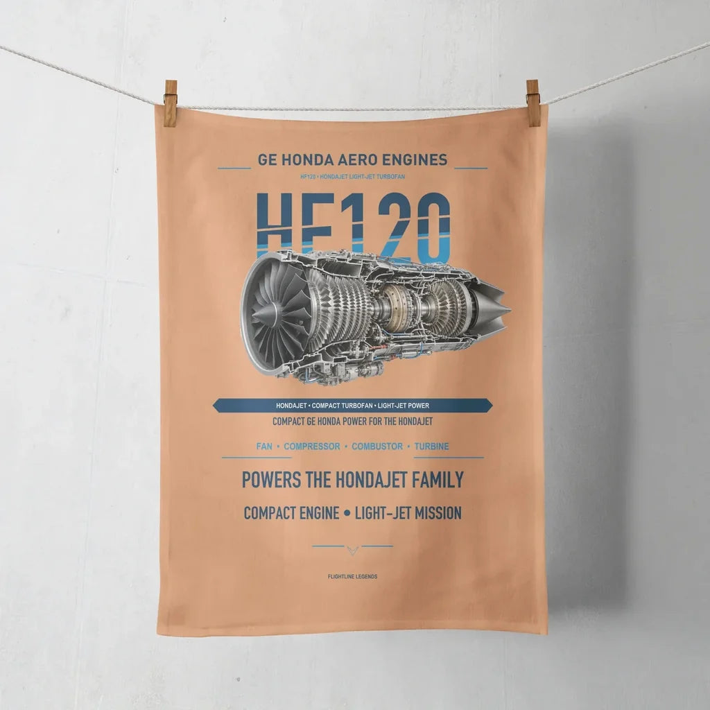 HF120 design on orange towel