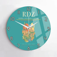 Thumbnail for Rodez–Aveyron Airport (RDZ) design on turquoise no frame wall clock