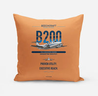 Thumbnail for Beechcraft King Air B200 design on orange pillow