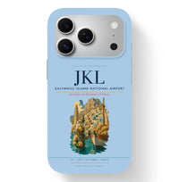 Thumbnail for Kalymnos Airport (JKL) design on light blue iPhone 17 Pro MagSafe case