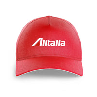 Thumbnail for Alitalia Airlines logo printed on red cap