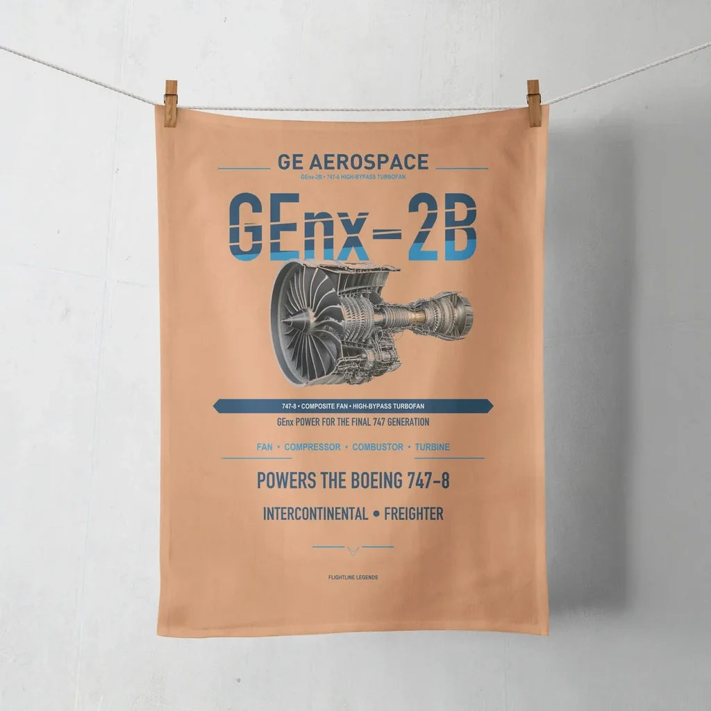 GEnx-2B design on orange towel