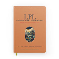 Thumbnail for Liverpool John Lennon Airport (LPL) design on orange notebook