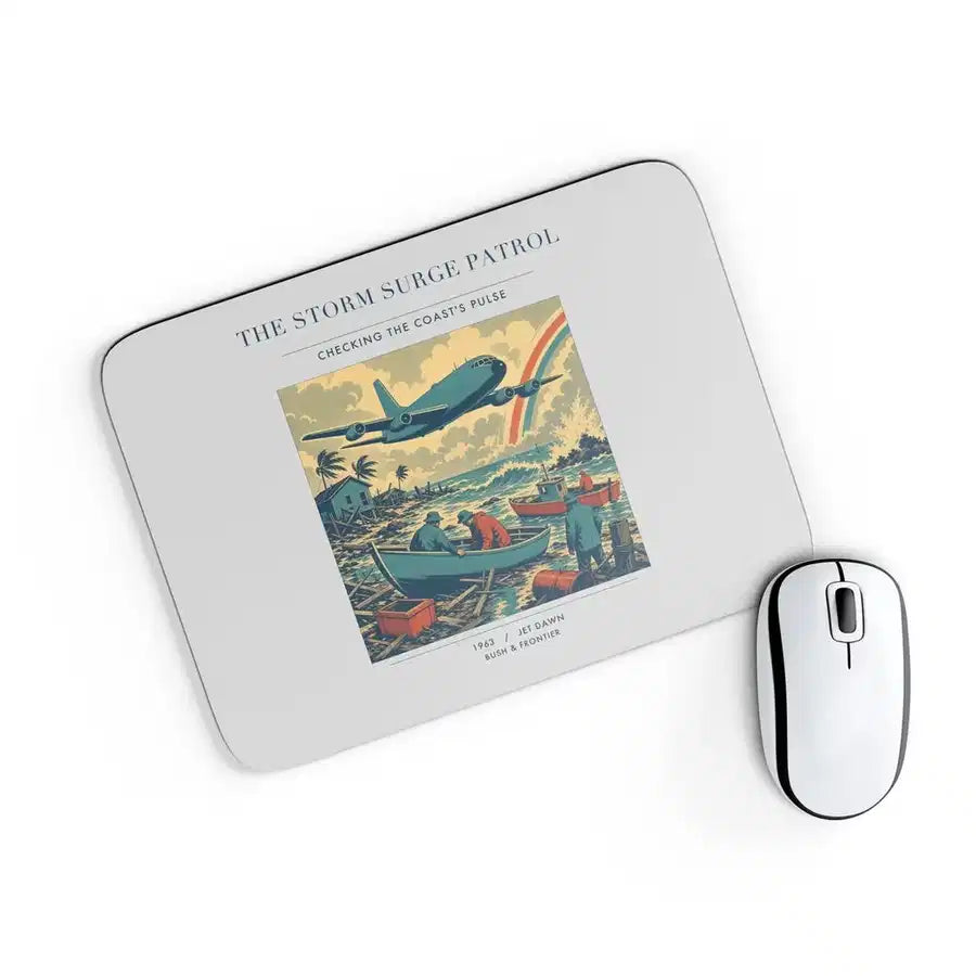 VINTAGE G4367 - The Storm Surge Patrol - Designed Mouse Pads design on lightgray rectangle