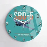 Thumbnail for SBD-5 Dauntless design on turquoise no frame wall clock