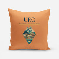 Thumbnail for Urumqi Diwopu International Airport (URC) design on orange pillow