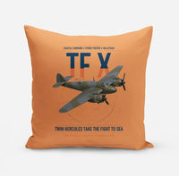Thumbnail for Bristol Beaufighter TF X design on orange pillow