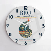 Thumbnail for Brno - Turany Airport BRQ Wall-Clock No-Frame - Light Gray