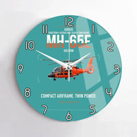 Thumbnail for Airbus MH-65E Dolphin design on turquoise no frame wall clock