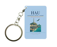 Thumbnail for Haugesund Airport, Karmøy (HAU) design on light blue key chain