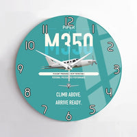 Thumbnail for Piper M350 design on turquoise no frame wall clock