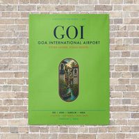 Thumbnail for Goa International Airport Dabolim GOI vertical canvas print - no frame - light green background