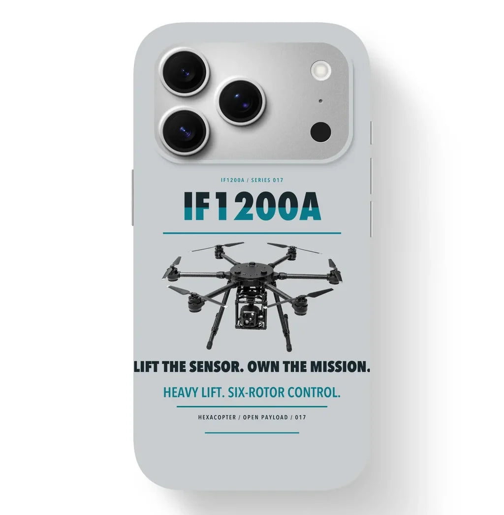 Inspired Flight IF1200A Case design on light gray iphone case