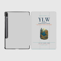 Thumbnail for Kelowna International Airport (YLW) design on light gray samsung tablet tablet case