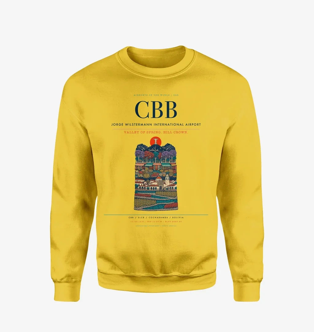 Jorge Wilstermann International Airport CBB Sweatshirt - Yellow