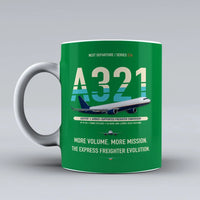 Thumbnail for A321P2F Mug design on green airbus