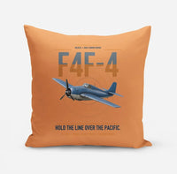 Thumbnail for F4F-4 Wildcat design on orange pillow