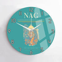 Thumbnail for Dr. Babasaheb Ambedkar International Airport (NAG) design on turquoise no frame wall clock