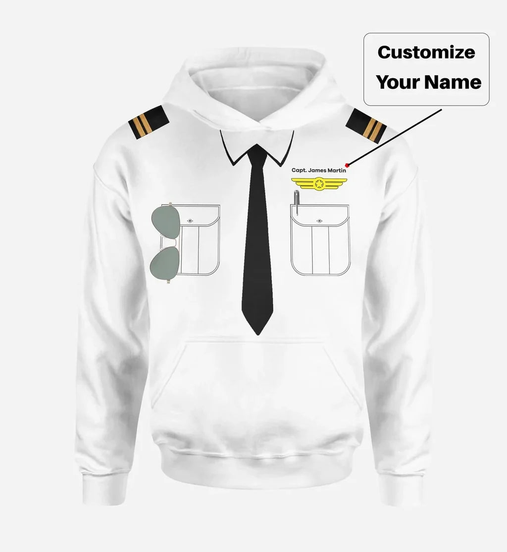 Customisable Pilot Uniform 3D Hoodie - view 10