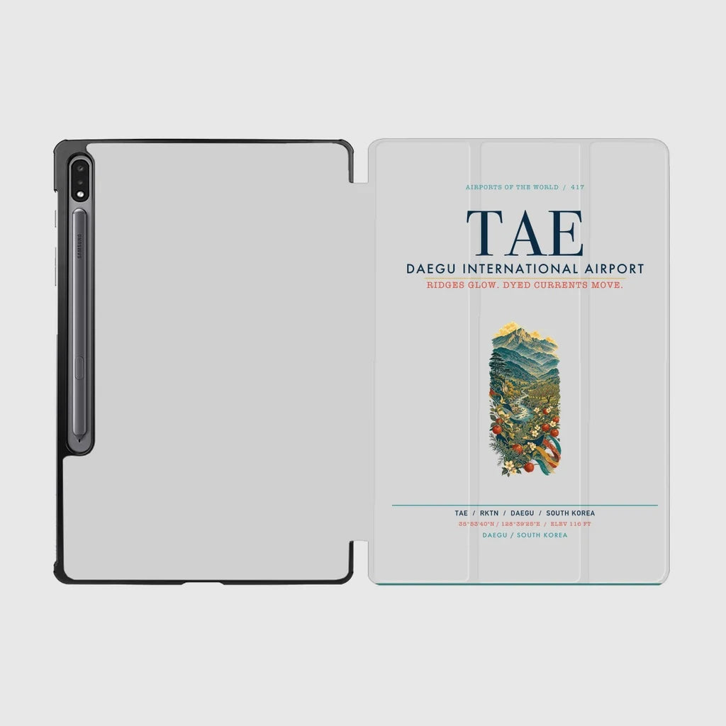 Daegu International Airport (TAE) design on light gray samsung tablet tablet case