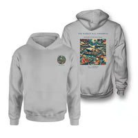 Thumbnail for VINTAGE G4404 - The Market Day Amphibian - Double-Side Hoodie design on lightgray double side
