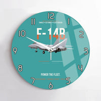 Thumbnail for F-14B Tomcat Power The Fleet design on turquoise no frame wall clock