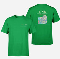 Thumbnail for Grenoble-Isère Airport (GNB) design printed on green double-side t-shirt