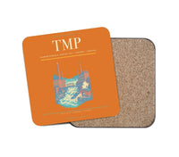 Thumbnail for Tampere-Pirkkala Airport (TMP) design on orange 1 piece coaster