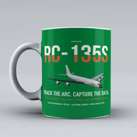 Thumbnail for RC-135S Cobra Ball design on green ceramic mug, double-side print