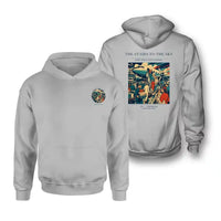 Thumbnail for VINTAGE G4214 - The Stairs To The Sky - Double-Side Hoodie design on lightgray double side