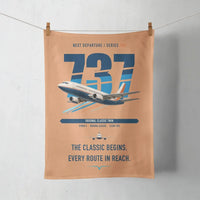 Thumbnail for Boeing 737-300 Classic design on orange towel