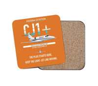 Thumbnail for Cessna Citation CJ1+ design on orange 1 piece coaster