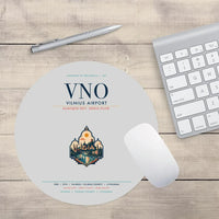 Thumbnail for Vilnius Airport (VNO) design on light gray round mouse pad