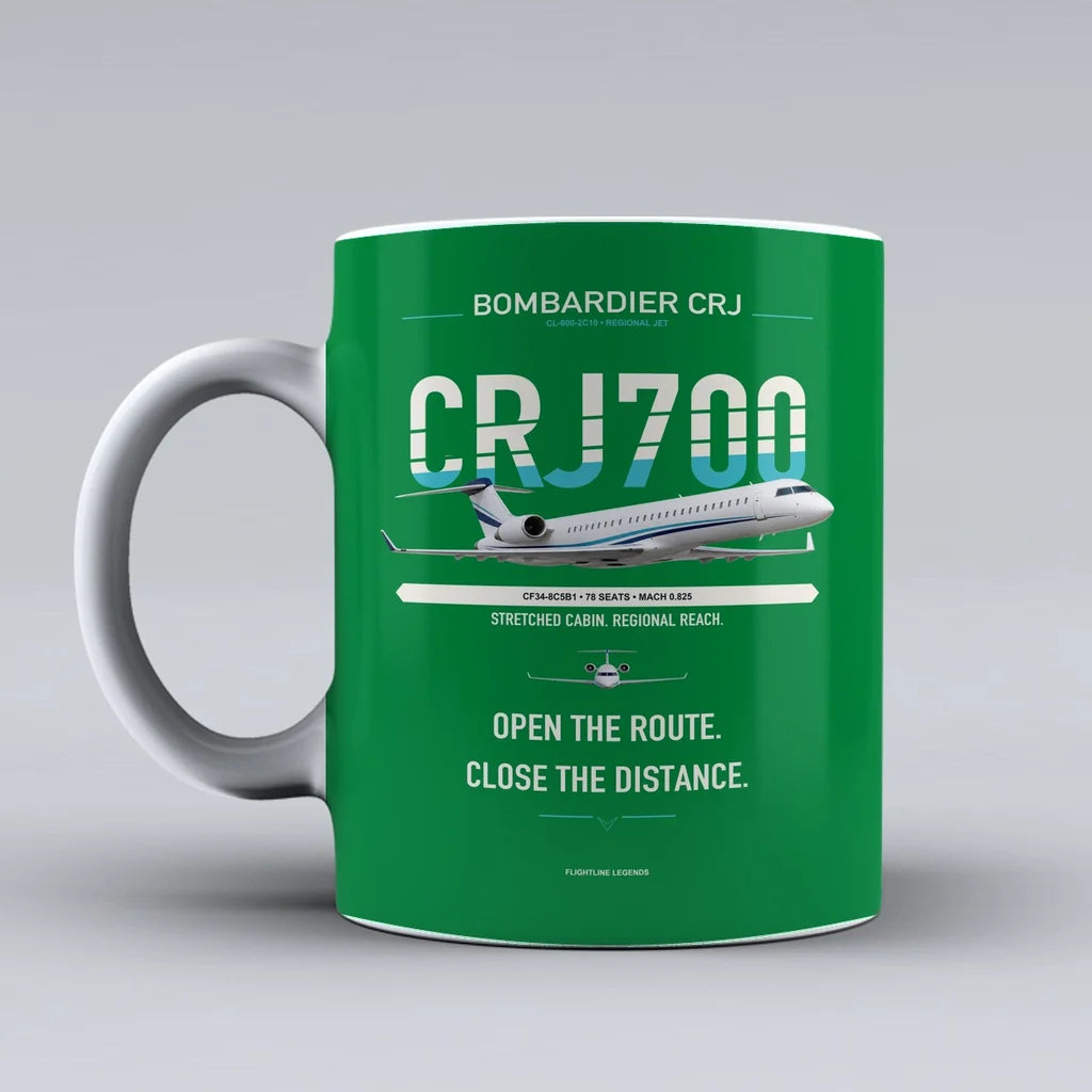 Mug design on green crj700
