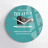 Thumbnail for TAY 611-8 design on turquoise no frame wall clock