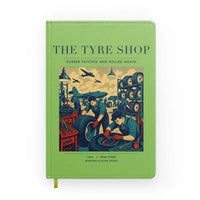Thumbnail for VINTAGE G4535 - The Tyre Shop - Designed Notebooks design on lightgreen
