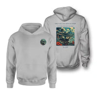 Thumbnail for VINTAGE G4405 - The Volcano Beach Strip - Double-Side Hoodie design on lightgray double side
