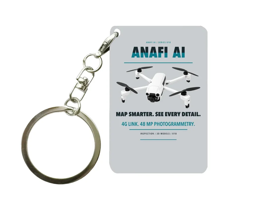 Parrot ANAFI Ai Key Chain design on light gray key chain