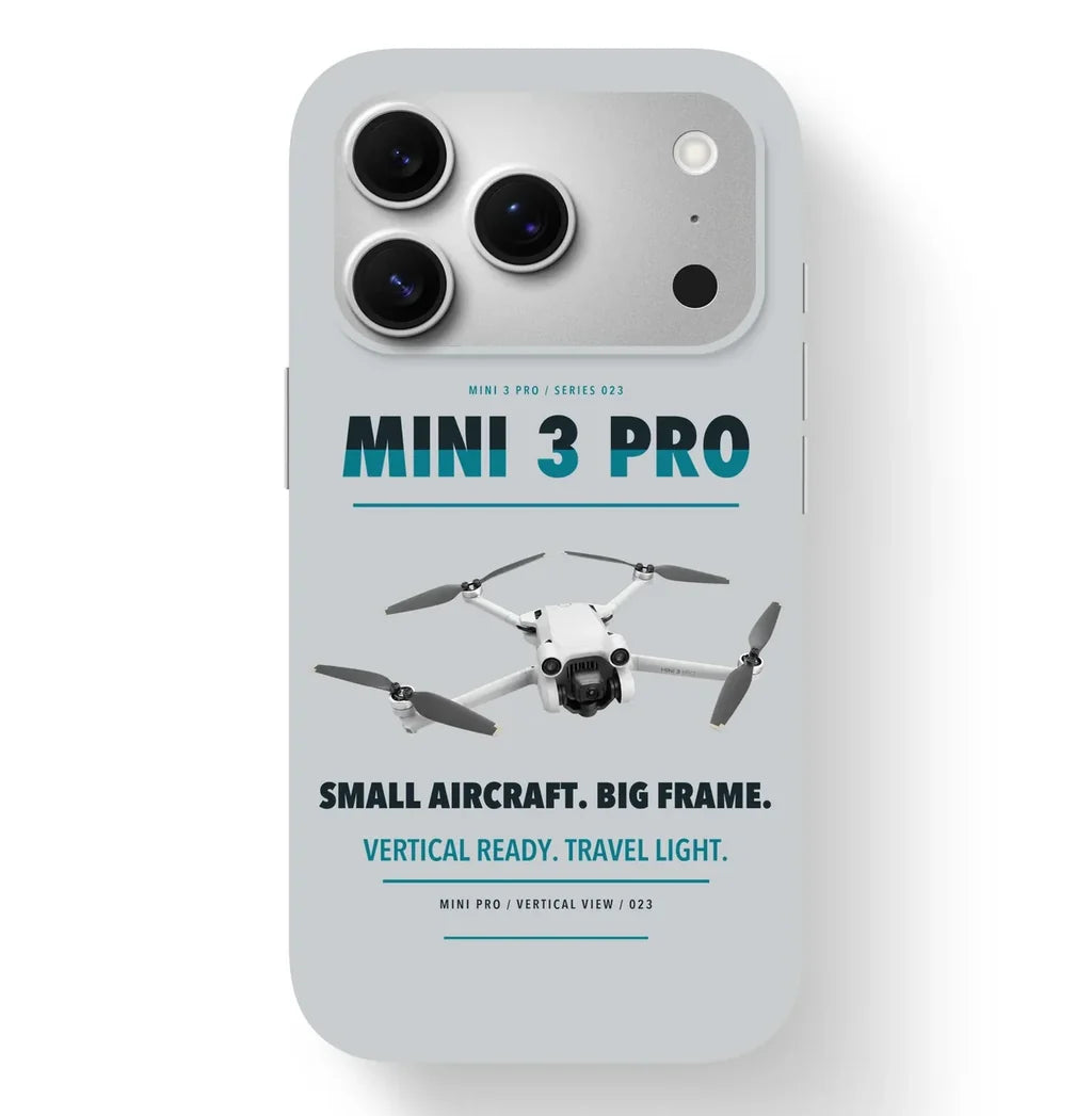 DJI Mini 3 Pro Case design on light gray iphone case